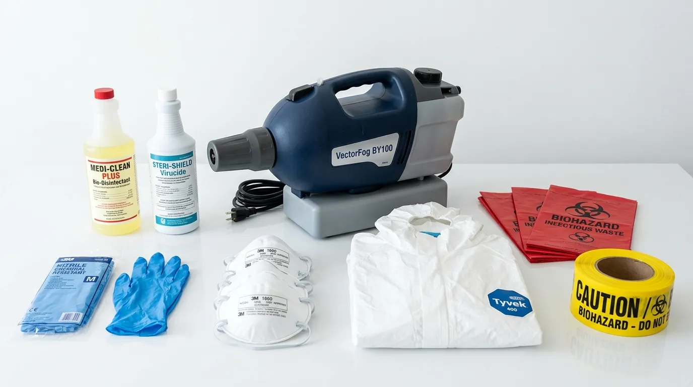 Professional biohazard remediation crew working in El Sobrante